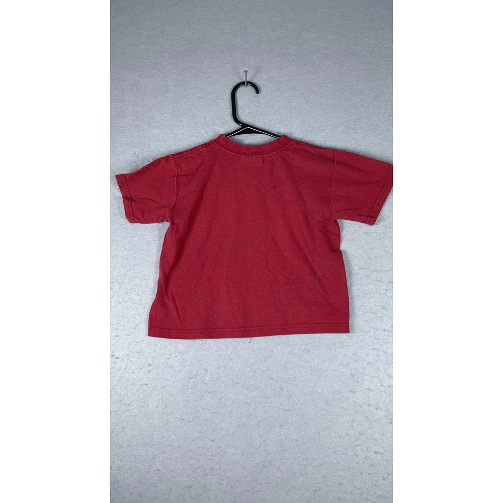 Nike Shirt Toddler 4T Red‎ Swoosh Graphic Short Sleeve Athletic Sportswear Tee